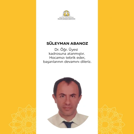 Yeni Dr. Öğr. Üyemiz